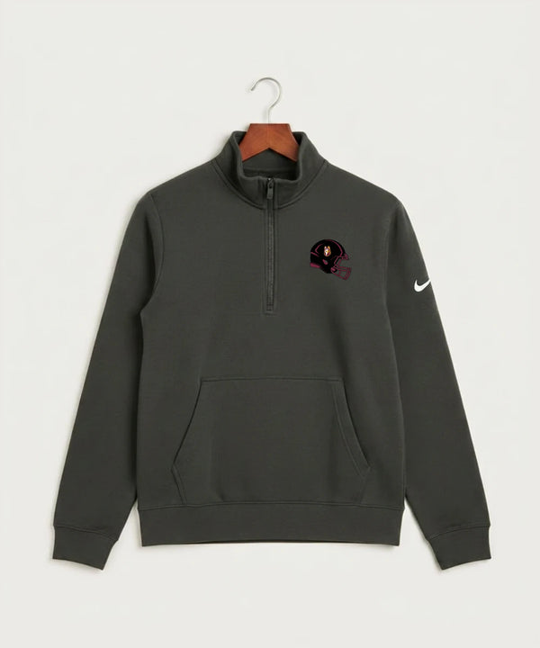 Pillager High School Football (Boys) - Anthracite Nike Club Fleece Sleeve Swoosh 1/2-Zip NKDX6718