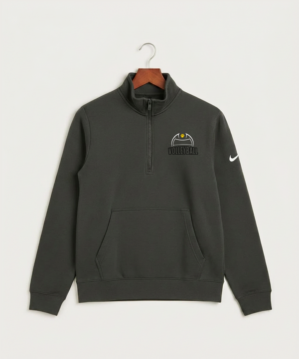 Plainview Elgin Millville H S Volleyball (Girls) - Anthracite Nike Club Fleece Sleeve Swoosh 1/2-Zip NKDX6718