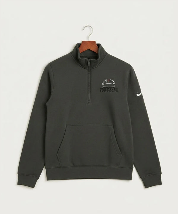 Cannon Falls High School Volleyball (Girls) - Anthracite Nike Club Fleece Sleeve Swoosh 1/2-Zip NKDX6718