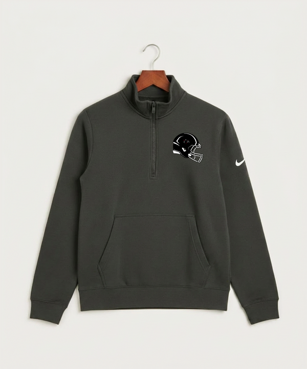 Nrheg Panthers High School Football (Boys) - Anthracite Nike Club Fleece Sleeve Swoosh 1/2-Zip NKDX6718