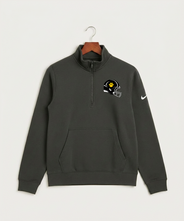 Plainview Elgin Millville H S Football (Boys) - Anthracite Nike Club Fleece Sleeve Swoosh 1/2-Zip NKDX6718