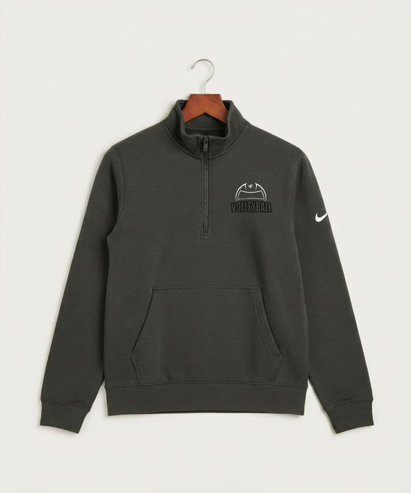 Triton High School Volleyball (Girls) - Anthracite Nike Club Fleece Sleeve Swoosh 1/2-Zip NKDX6718