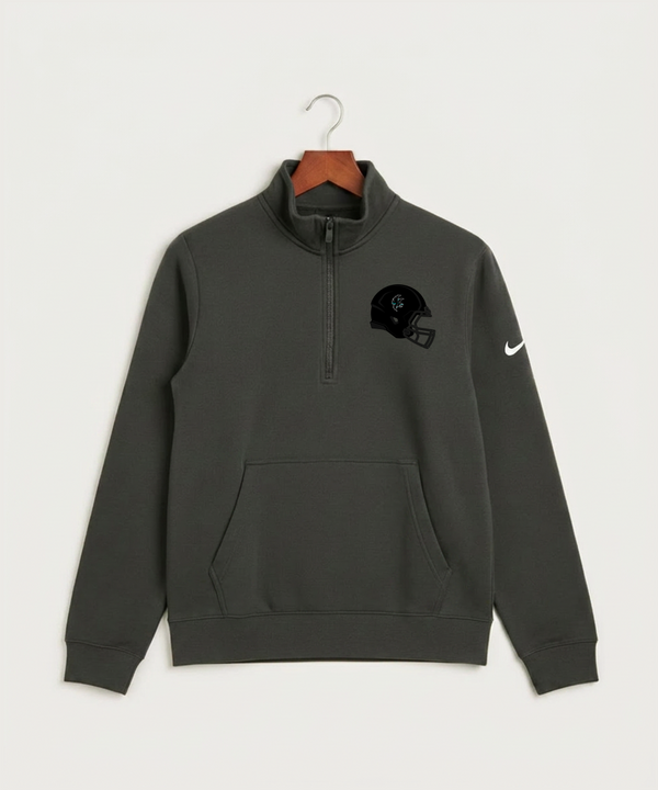 Alden-Conger-Glenville Emmons High School Football (Boys) - Anthracite Nike Club Fleece Sleeve Swoosh 1/2-Zip NKDX6718
