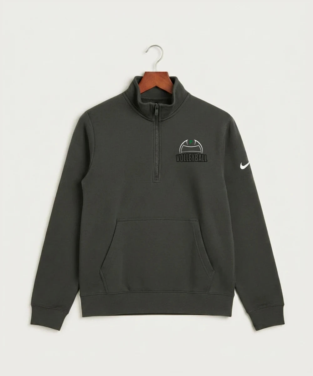 Pipestone Area High School Volleyball (Girls) - Anthracite Nike Club Fleece Sleeve Swoosh 1/2-Zip NKDX6718