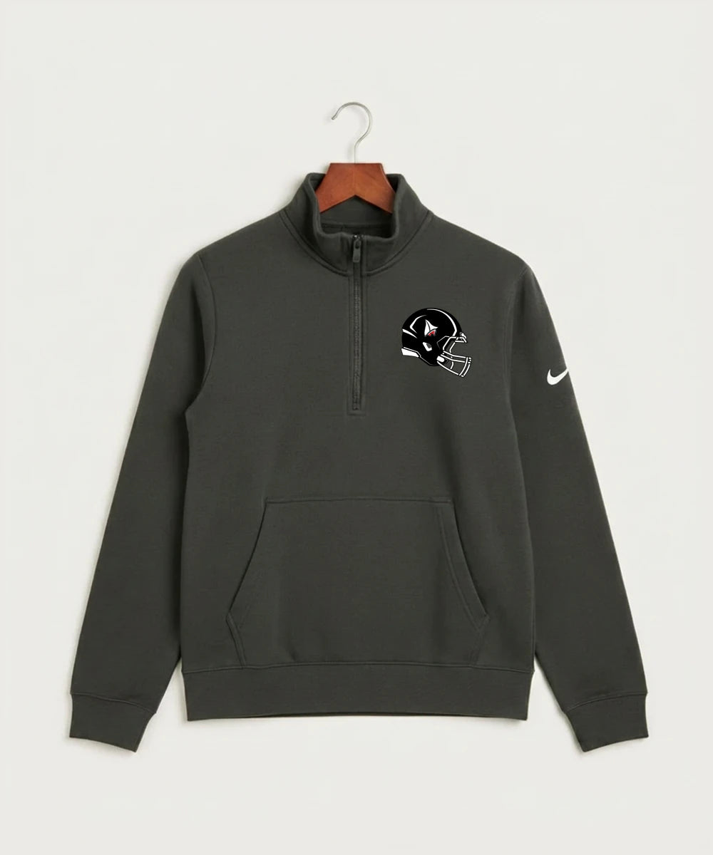 Detroit Lakes Community High School Football (Boys) - Anthracite Nike Club Fleece Sleeve Swoosh 1/2-Zip NKDX6718