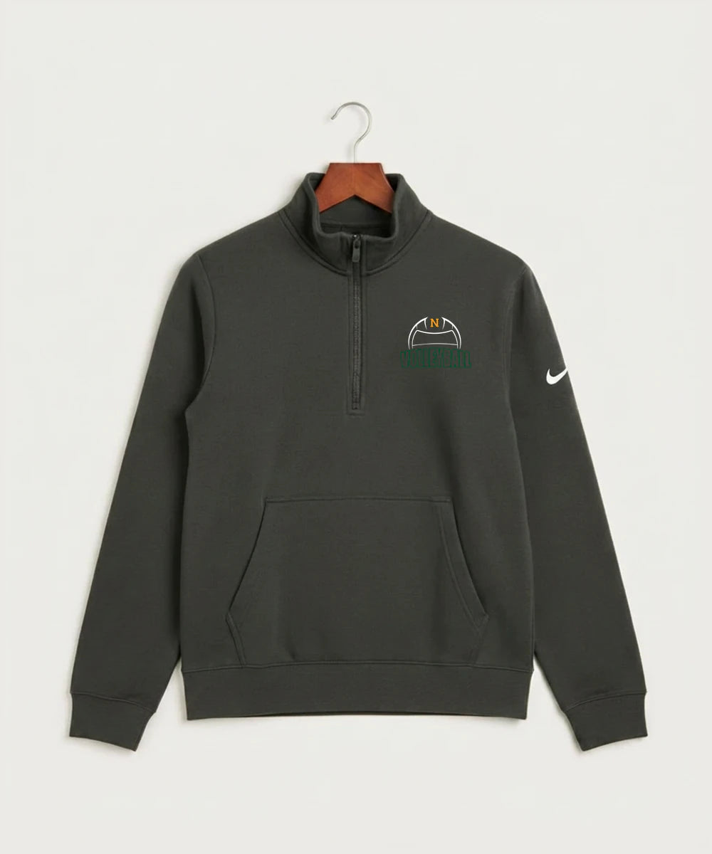 Nevis High School Volleyball (Girls) - Anthracite Nike Club Fleece Sleeve Swoosh 1/2-Zip NKDX6718