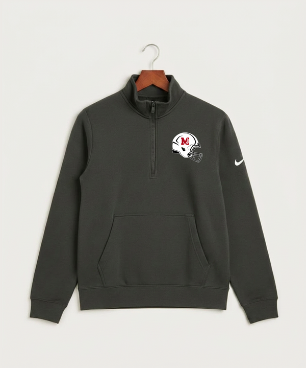 Mcgregor High School Football (Boys) - Anthracite Nike Club Fleece Sleeve Swoosh 1/2-Zip NKDX6718