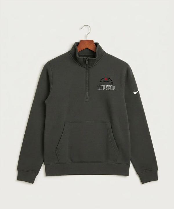 Mcgregor High School Volleyball (Girls) - Anthracite Nike Club Fleece Sleeve Swoosh 1/2-Zip NKDX6718