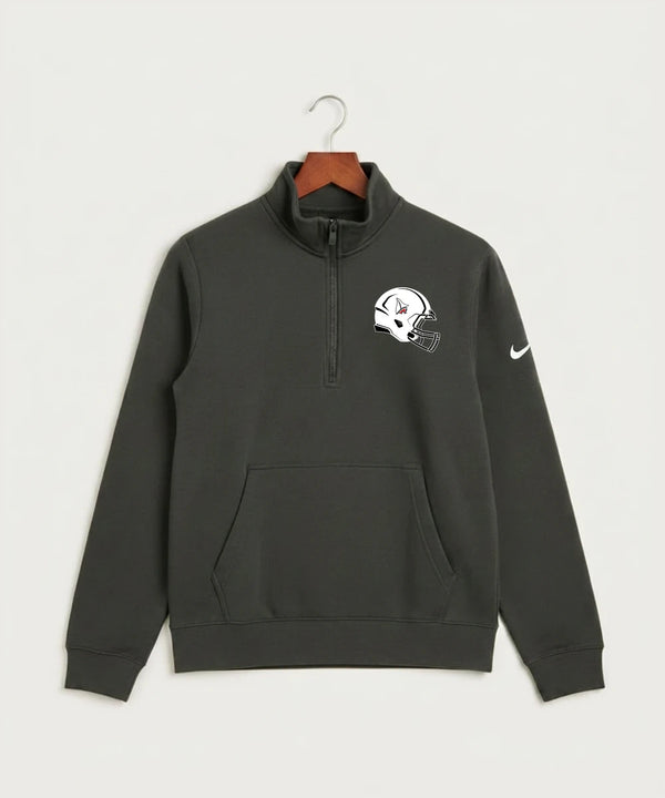Detroit Lakes Community High School Football (Boys) - Anthracite Nike Club Fleece Sleeve Swoosh 1/2-Zip NKDX6718