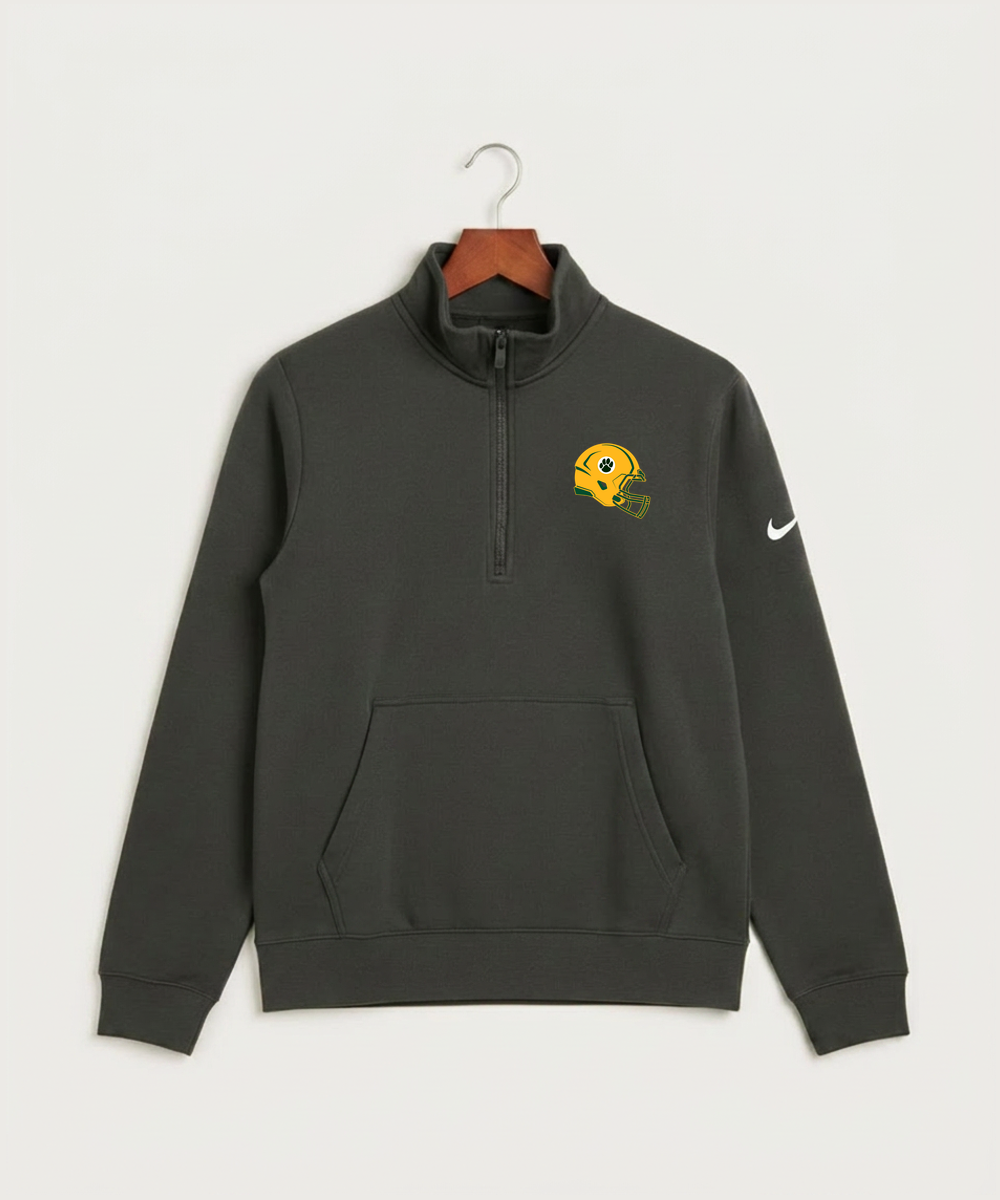 Ashwaubenon High School Football (Boys) (Sandbox) - Anthracite Nike Club Fleece Sleeve Swoosh 1/2-Zip NKDX6718