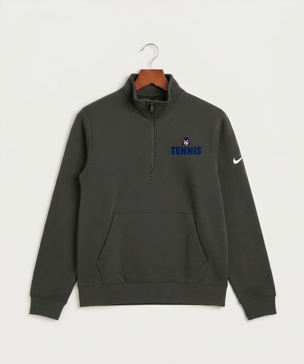 Albany High School Tennis (Boys) - Anthracite Nike Club Fleece Sleeve Swoosh 1/2-Zip NKDX6718