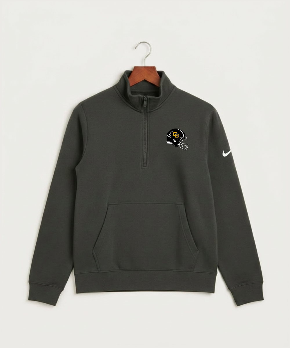 Clearbrook Gonvick High School Football (Boys) - Anthracite Nike Club Fleece Sleeve Swoosh 1/2-Zip NKDX6718