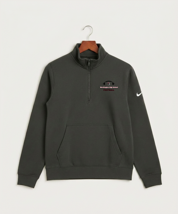 Worthington High School Football (Boys) - Anthracite Nike Club Fleece Sleeve Swoosh 1/2-Zip NKDX6718