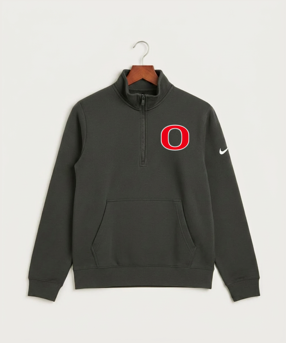 Osakis High School Athletics Coed - Anthracite Nike Club Fleece Sleeve Swoosh 1/2-Zip NKDX6718
