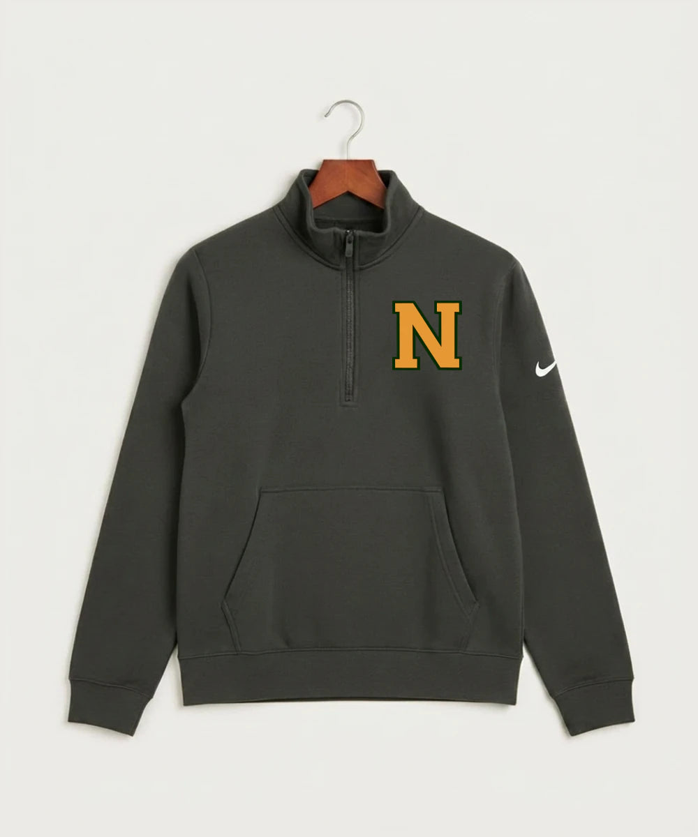 Nevis High School Volleyball (Girls) - Anthracite Nike Club Fleece Sleeve Swoosh 1/2-Zip NKDX6718