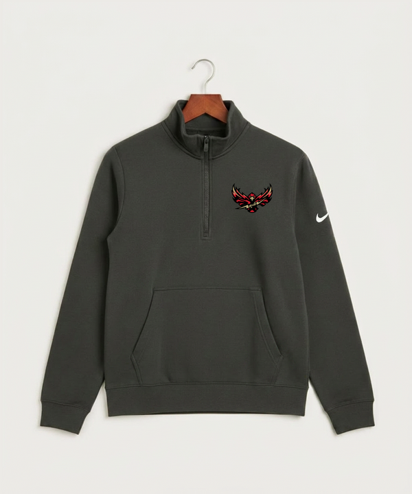 Gfw High School Football (Boys) - Anthracite Nike Club Fleece Sleeve Swoosh 1/2-Zip NKDX6718