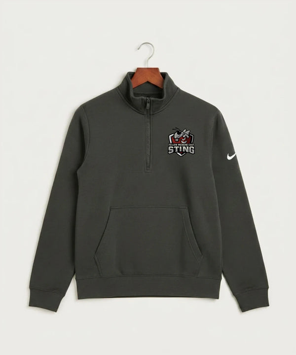 Yellow Medicine East High School Athletics - Anthracite Nike Club Fleece Sleeve Swoosh 1/2-Zip NKDX6718