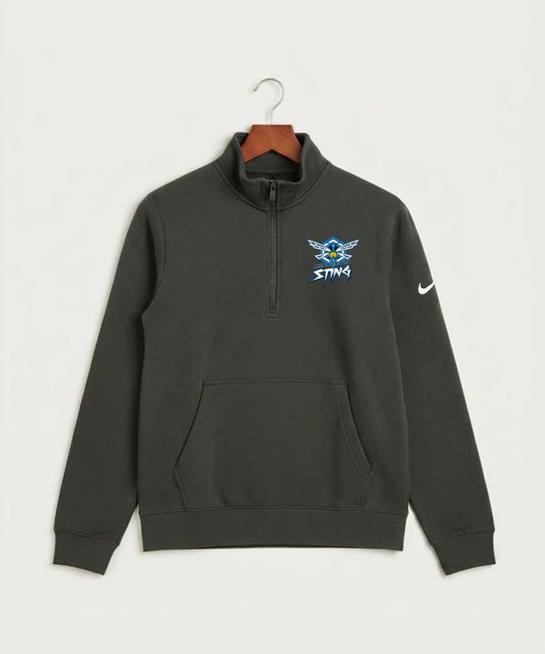 Minnesota Sting Athletics - Anthracite Nike Club Fleece Sleeve Swoosh 1/2-Zip NKDX6718