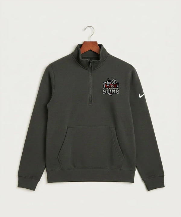 Yellow Medicine East High School Athletics - Anthracite Nike Club Fleece Sleeve Swoosh 1/2-Zip NKDX6718