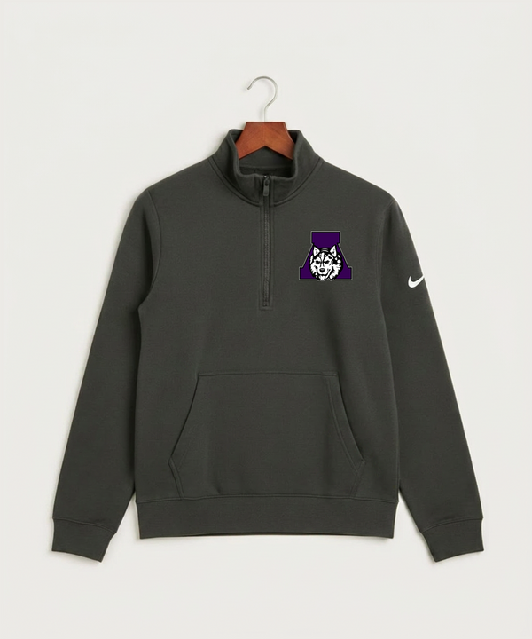 Albany High School Tennis (Boys) - Anthracite Nike Club Fleece Sleeve Swoosh 1/2-Zip NKDX6718