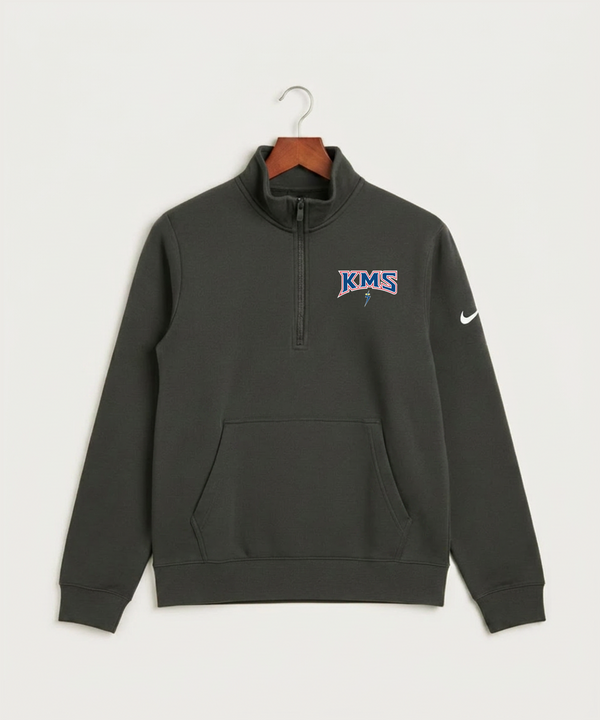 Kerkhoven-Murdock-Sunburg High School Football (Boys) - Anthracite Nike Club Fleece Sleeve Swoosh 1/2-Zip NKDX6718