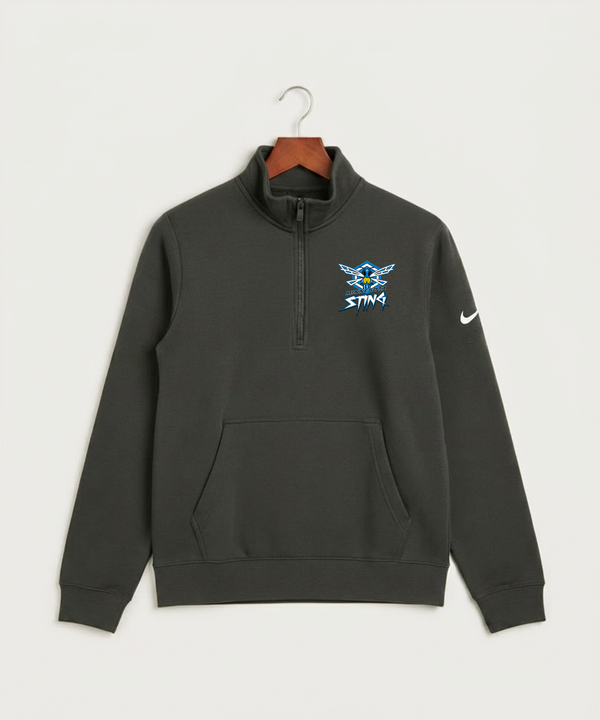 Minnesota Sting Athletics - Anthracite Nike Club Fleece Sleeve Swoosh 1/2-Zip NKDX6718