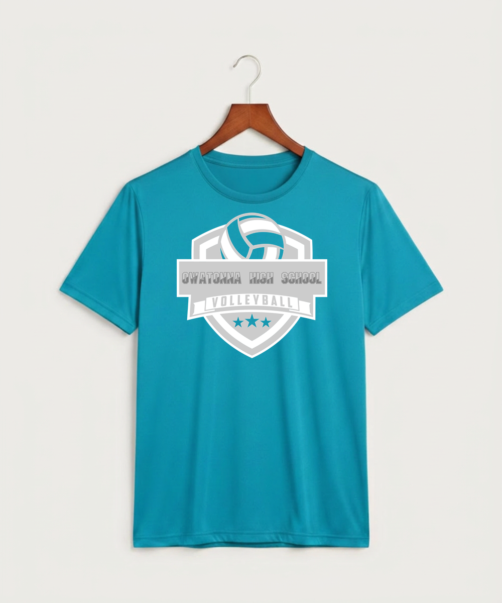 Owatonna High School Volleyball (Girls) - Atomic Blue Sport-Tek PosiCharge Competitor Tee. ST350