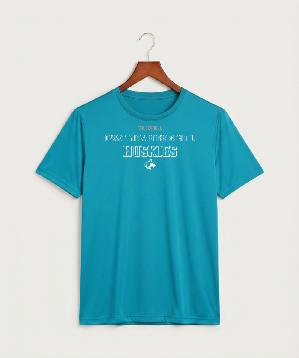 Owatonna High School Volleyball (Girls) - Atomic Blue Sport-Tek PosiCharge Competitor Tee. ST350