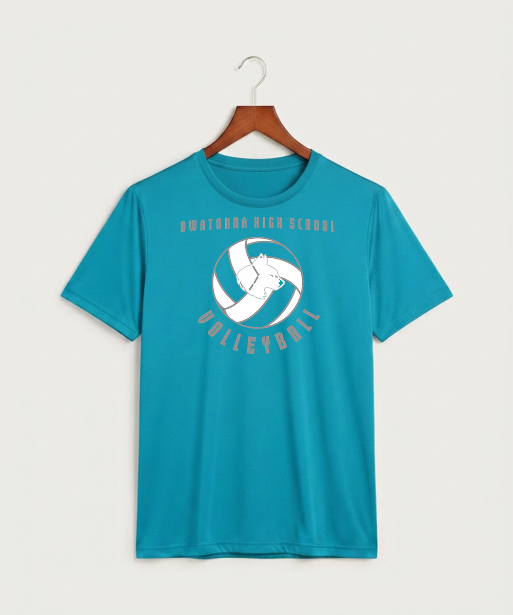 Owatonna High School Volleyball (Girls) - Atomic Blue Sport-Tek PosiCharge Competitor Tee. ST350