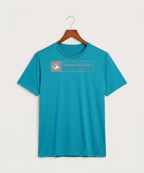 Owatonna High School Volleyball (Girls) - Atomic Blue Sport-Tek PosiCharge Competitor Tee. ST350