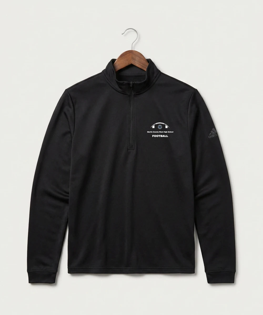 Martin County West High School Football (Boys) - Black Men's Ultimate365 Lightweight Quarter-Zip Pullover