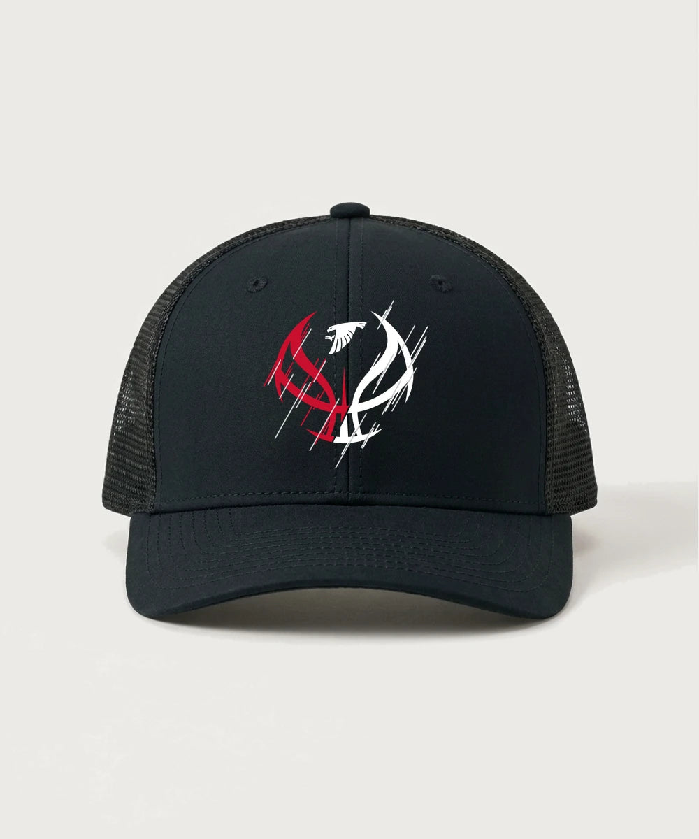 Sauk Valley Community College Basketball Team Store - Black/ Black Sport-Tek Club Trucker Cap STC46