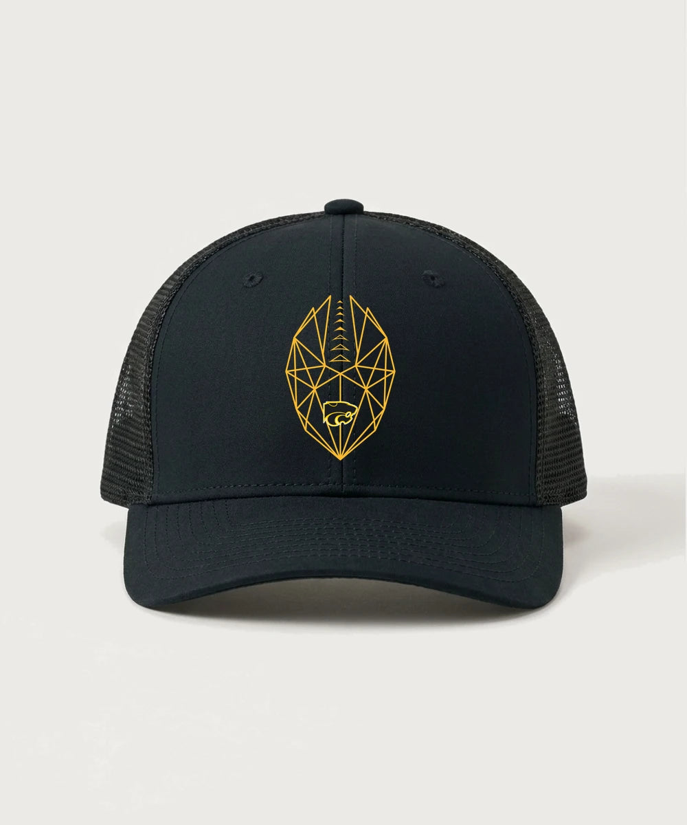 Le-Win Football - Black/ Black Sport-Tek Club Trucker Cap STC46