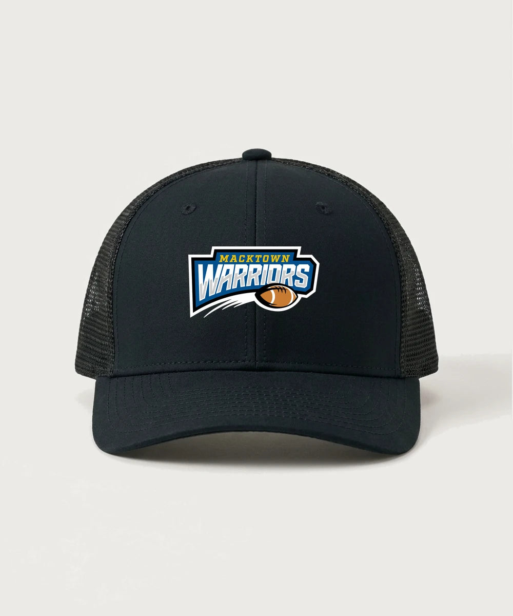 Macktown Warriors Football (Boys) - Black/ Black Sport-Tek Club Trucker Cap STC46