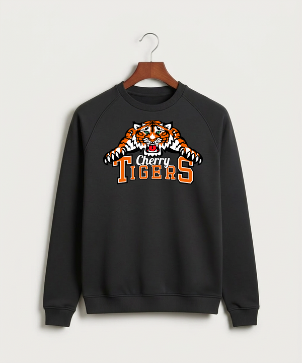 Cherry High School Athletics Coed - Black Crewneck - Full Chest