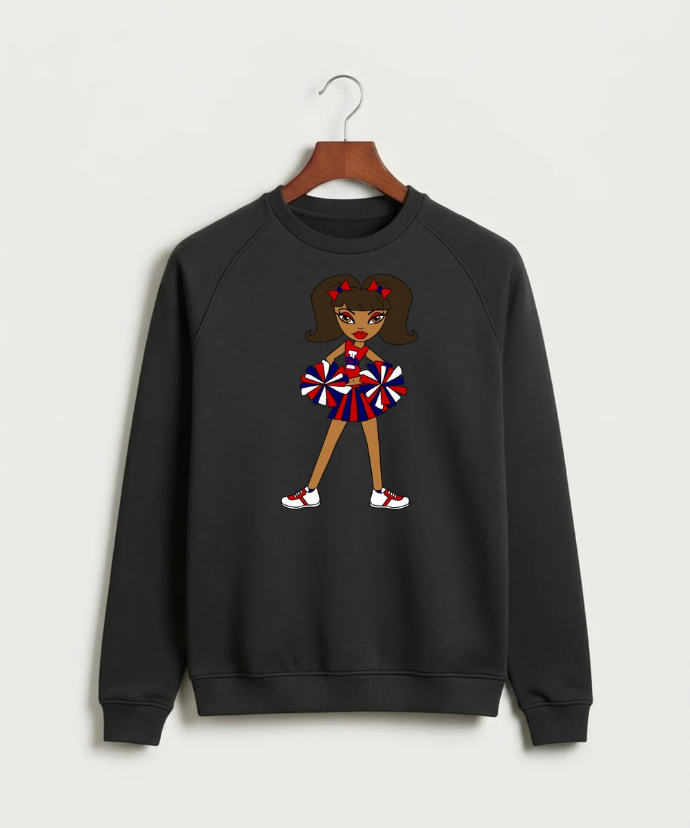Independence High School Cheer Team - Black Crewneck - Full Chest