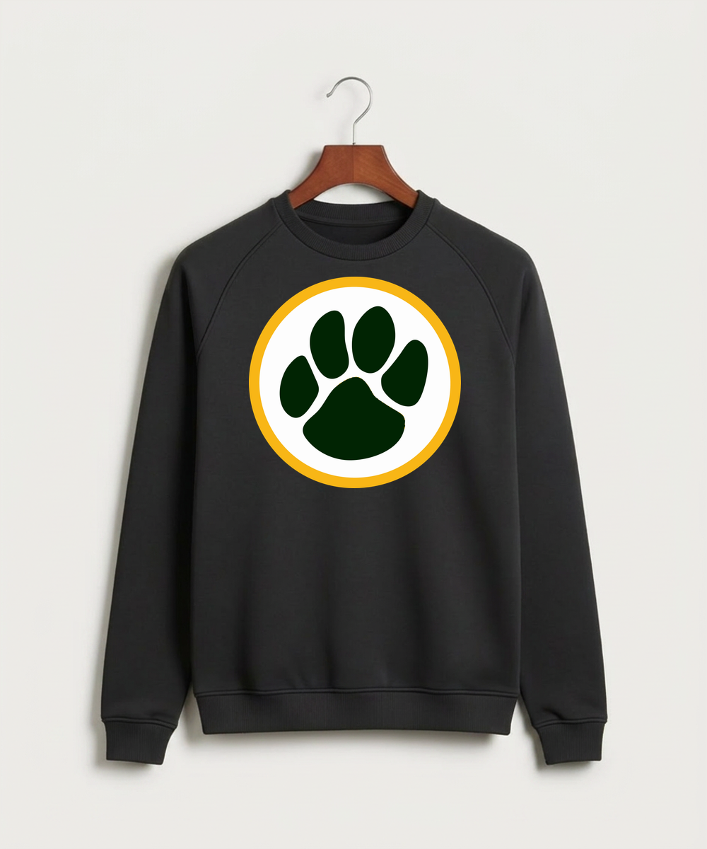 Ashwaubenon High School Football (Boys) - Black Crewneck - Full Chest