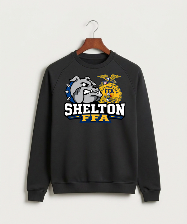 Shelton High School FFA general - Black Crewneck - Full Chest