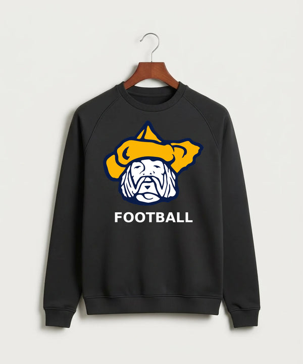 Polo HS Football general - Black Crewneck - Full Chest