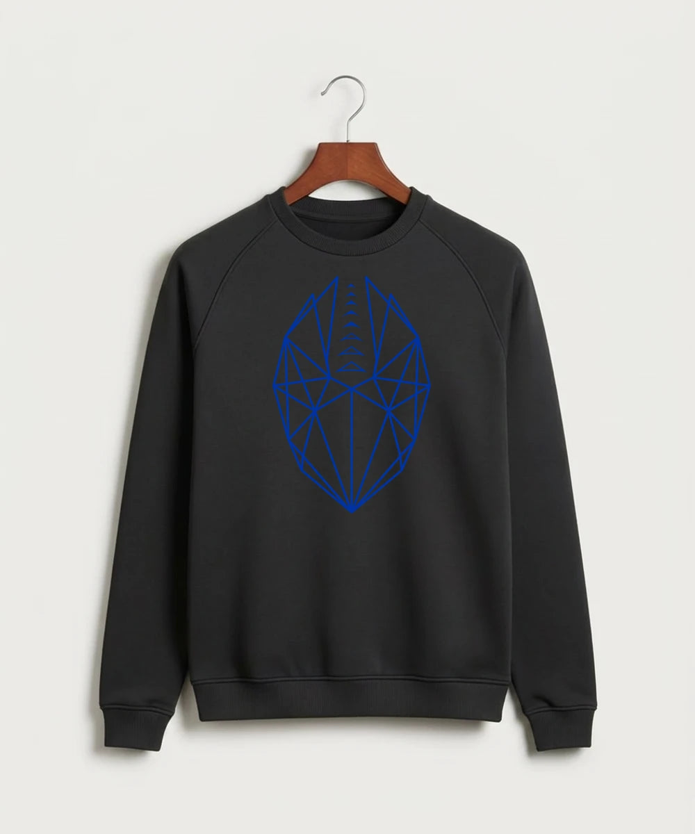 West Bend West High School Football - Black Crewneck - Full Chest