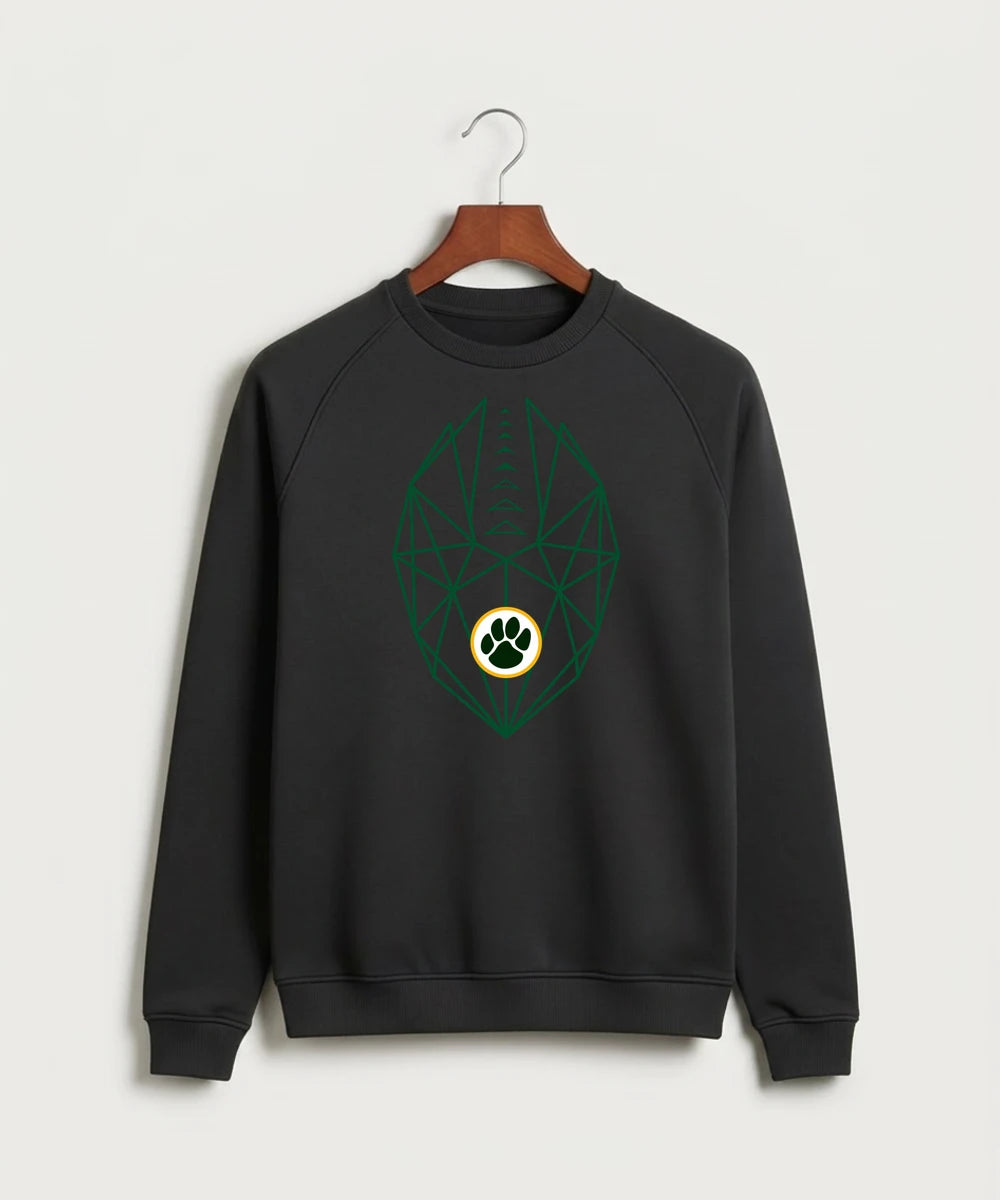 Ashwaubenon High School Football (Boys) (Sandbox) - Black Crewneck - Full Chest