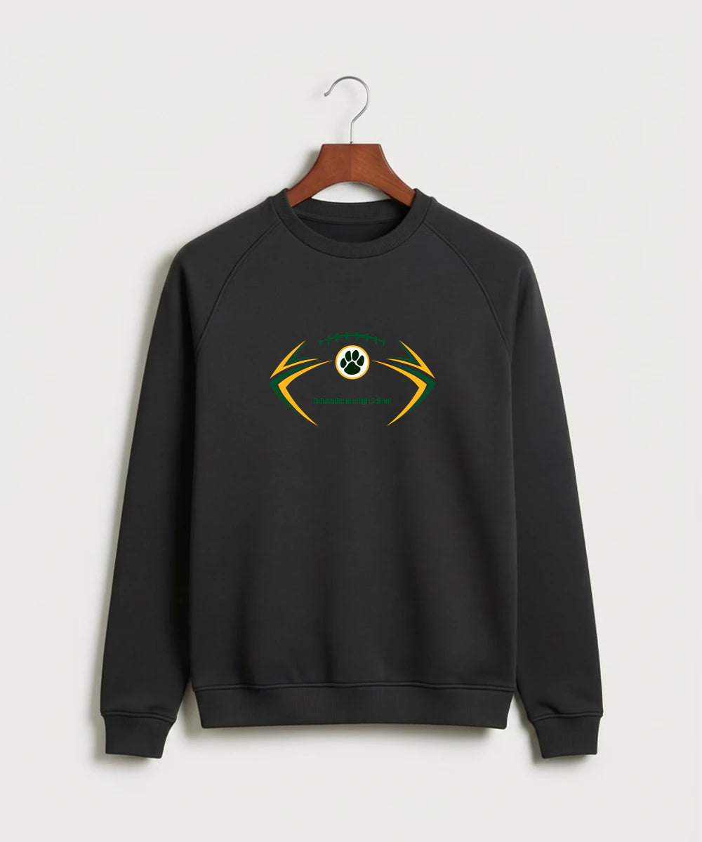 Ashwaubenon High School Football (Boys) - Black Crewneck - Full Chest