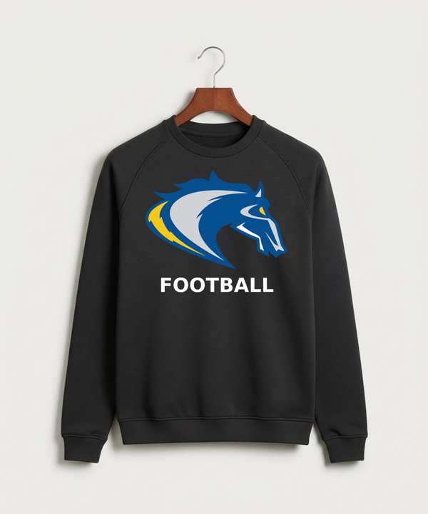 Riverside High School Football general - Black Crewneck - Full Chest