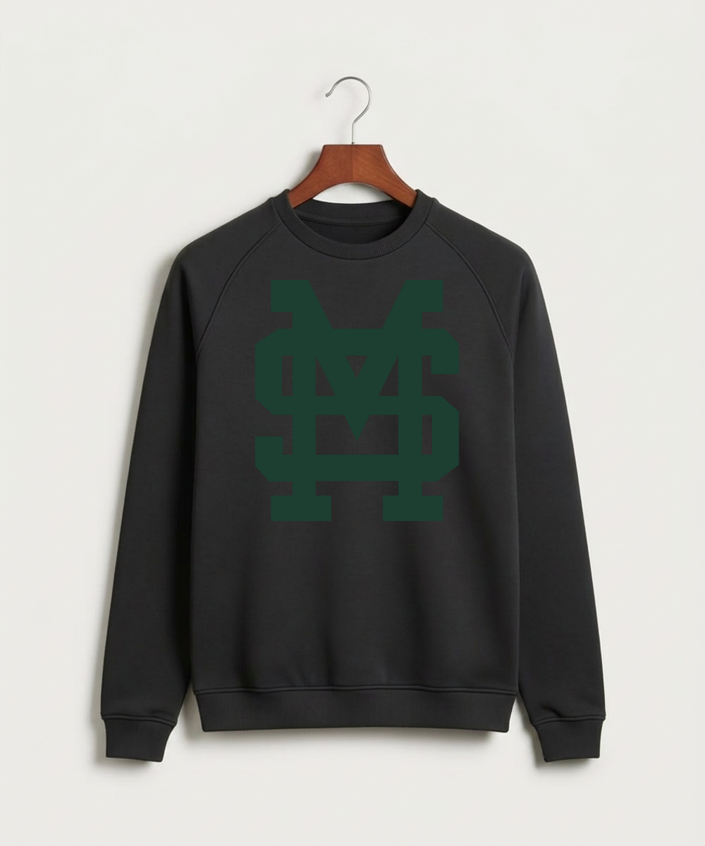 Sleepy Eye St. Mary's High School Athletics Coed - Black Crewneck - Full Chest