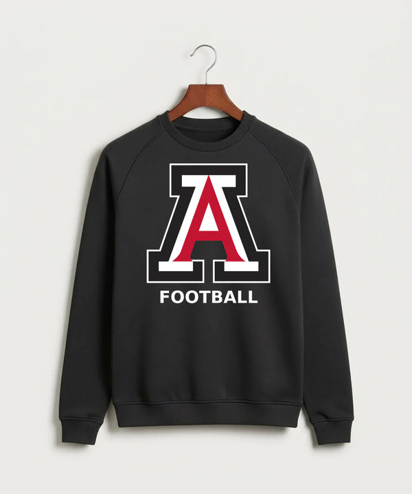 Amboy Football general - Black Crewneck - Full Chest