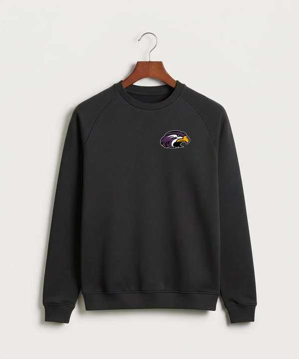 Montevideo High School Football (Boys) - Black Crewneck - Left Chest