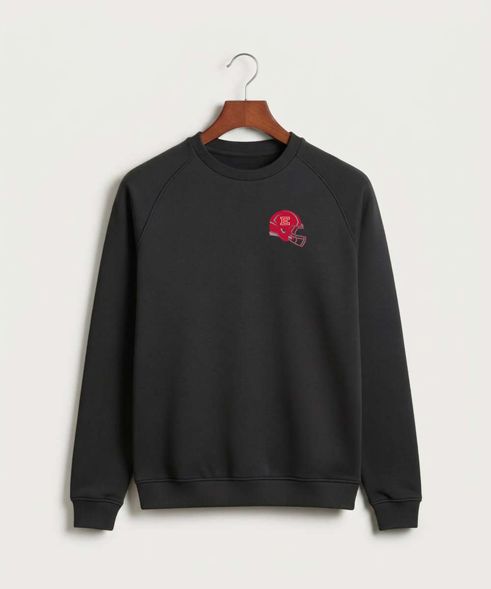 Duluth East High School Football (Boys) - Black Crewneck - Left Chest