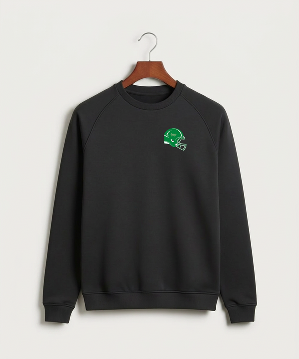 Holdingford High School Football (Boys) - Black Crewneck - Left Chest