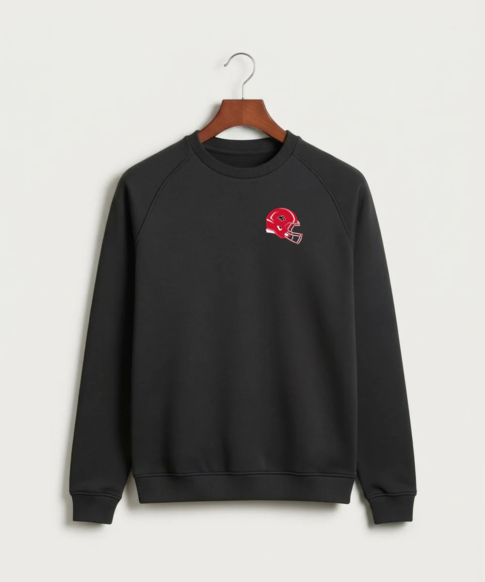 Milaca High School Football (Boys) - Black Crewneck - Left Chest
