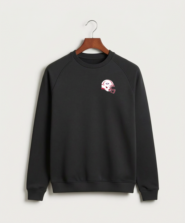 Pequot Lakes High School Football (Boys) - Black Crewneck - Left Chest